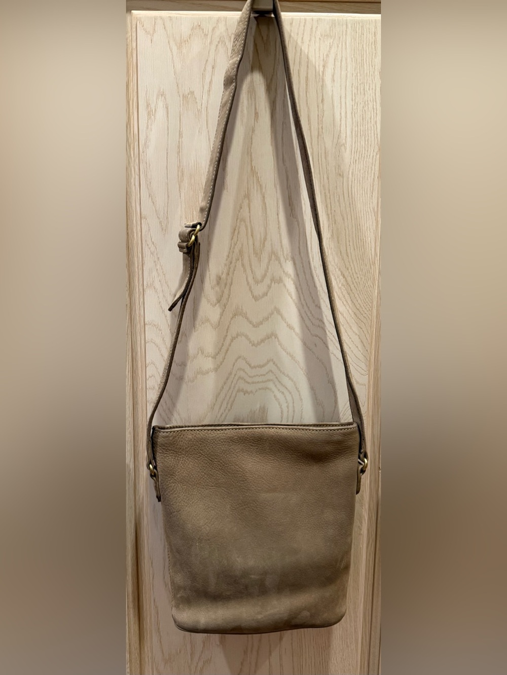 Coach Taupe Leather Crossbody Bag
